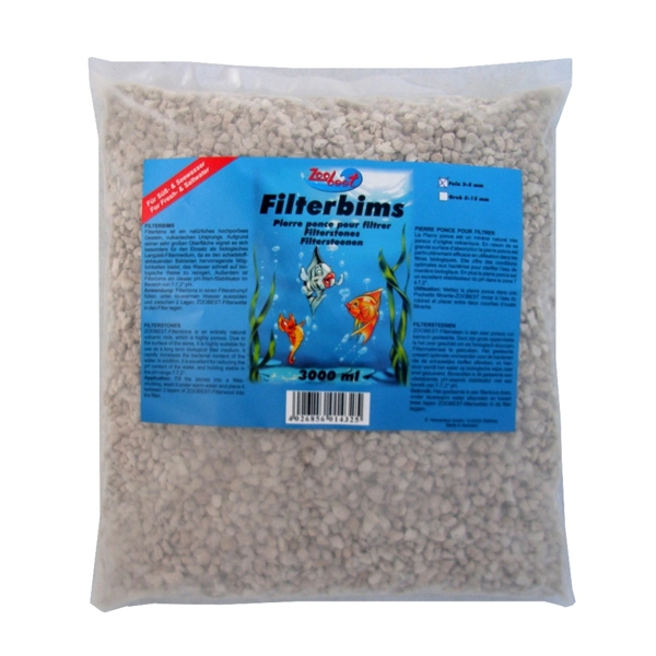 Filterstones fine 3-5 mm 3 liter (polybag)