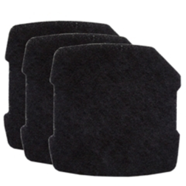 3 x Activated carbon fleece suitable for e.g. Eheim-2071 2073 2074 2075